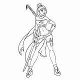 Ninja Coloring Pages Girl Printable Color Ones Little sketch template