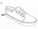 Shoe Vans Coloring Template Pages Blank Templates Shoes Sneaker Drawings Drawing Draw Popular Nike Sketch Skool Old sketch template