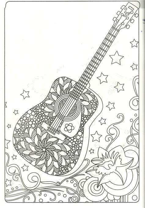 guitar coloring page coloring pages  print love coloring pages