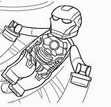 Coloring Lego Pages Marvel Avengers Popular sketch template