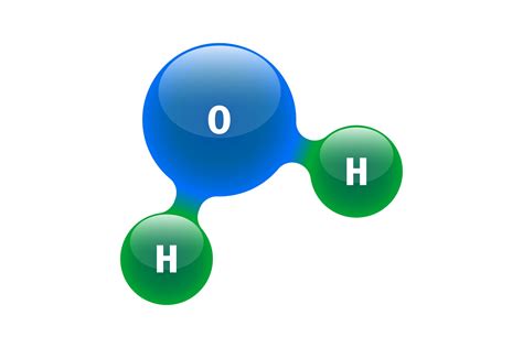 modelo de quimica de elementos cientificos da molecula de agua ho particulas integradas de