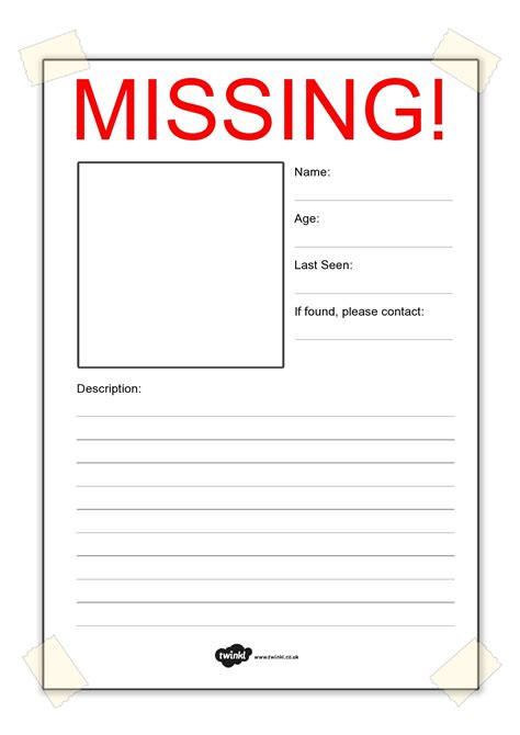 printable missing poster templates flyers signs
