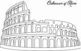 Coloring Coliseu Colloseum Colosseum Ausmalbild Landmarks Gebouwen Tekenen Tudodesenhos Malvorlage Educativos Monumentos Zeichnungen Geschichte Kontinente Cidade Malvorlagen Romano Insertion sketch template