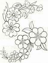 Para Patterns Embroidery Pie Patrones Floral Flower Flowers Visit Imagen Mexicano Resultado Bordado Cama Hand sketch template