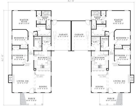 ranch duplex floor plans   images  floor plans  pinterest house plans mo