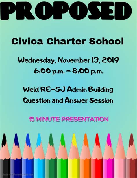 proposed civica charter school weld county re 5j school