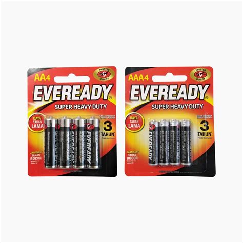 Eveready Super Heavy Duty Battery Aa And Aaa Pack Of 4 Shopee Philippines