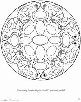 Mandala Frog Coloring Pages Colouring Preschoolactivities Publications Dover Mandalas Doverpublications Book Crafts Comment First sketch template