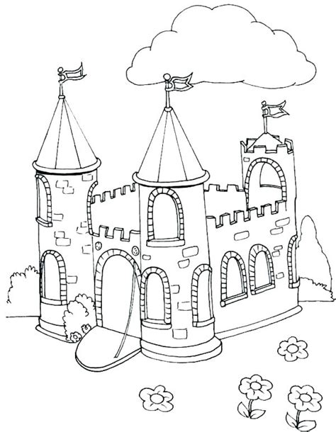 princess castle coloring pages  getdrawings