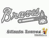 Coloring Braves Mlb Stencil Everfreecoloring Stenciling sketch template