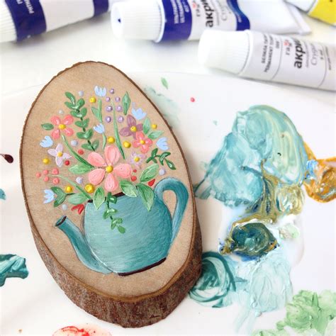 wood painting art tole painting painting crafts flower painting