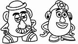 Head Potato Mr Mrs Toy Story Outline Svg Etsy Dxf Coloring Pages Sold sketch template