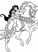 Coloring Pages Jasmine Aladdin Horse Princess Disney Print Characters Dinokids Printable Color Clipart Fun Books Getcolorings Popular Coloringhome Comments Coloringdisney sketch template
