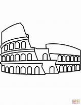 Colosseum Coloring Pages Printable Crafts Kids Italy Drawing sketch template