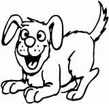 Dog Coloring Pages Outline Happy Mutt Clipart Animal Dogs Barking Cliparts Outlines Cartoon Clip Printable Colouring Template Magical Poochies Thecoloringbarn sketch template