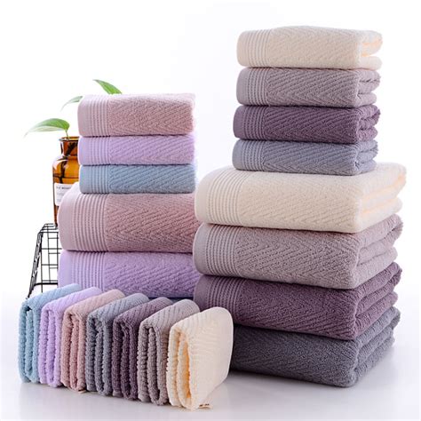 Face Wash Towel Cotton Plain Jacquard Small Hand Towels Bath Towels For