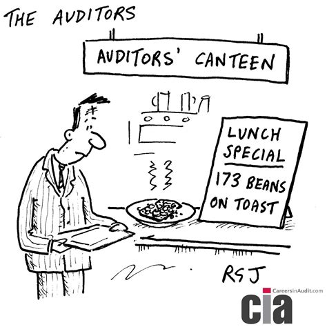 audit cartoon auditors canteen auditor funny lunch specials