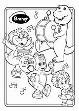 Coloring Barney Pages Birthday Friends Printable Popular sketch template