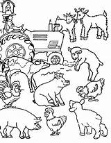 Farm Coloring Animals Pages Animal Printable Kids Barn Preschool Colouring Realistic Adults Activities Equipment Preschoolers Color Cartoon Print Kindergarten Barnyard sketch template