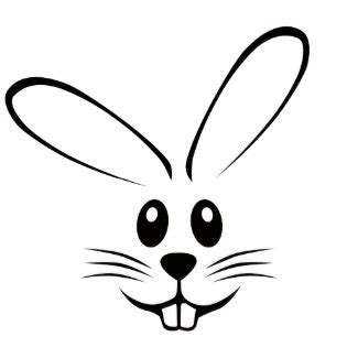 bunny face outline clipart