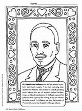 Coloring Hale Williams Daniel Dr African Book American Americans Printable Teachervision History Slideshow Surgeon sketch template