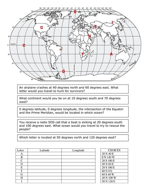 geography latitude  longitude worksheets  xxx hot girl