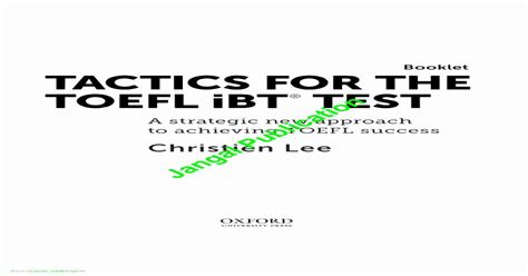 booklet tactics   toefl ibttest   toefl ibt test booklet