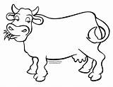 Cow Coloring Cartoon Pages Getdrawings Colorings sketch template