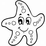 Starfish Mewarnai Bintang Laut sketch template