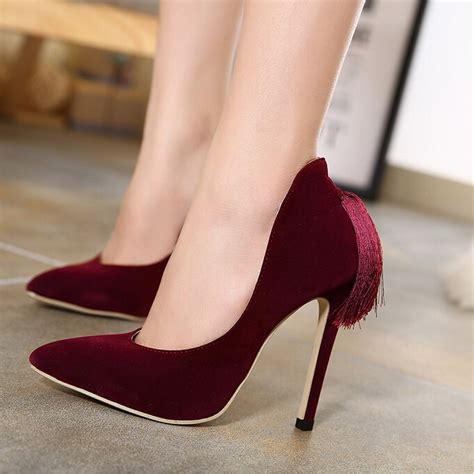 style womens sexy high heels pointed toe tassel platform celebrity women sandals pumps