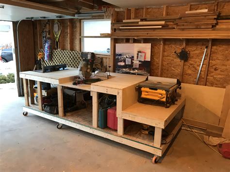 mobile workbench  table  outfeed mitre station  router