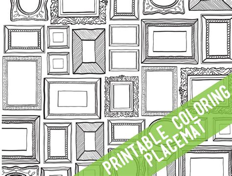 printable coloring placemats  crafting chicks