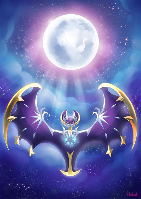pokemon moon legendary lunaala  kisetsukaze  deviantart