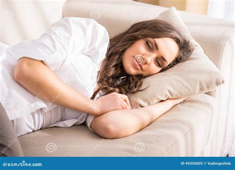 Sleeping Woman Stock Image Image Of Comfort Living 49350605