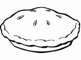 Coloring Pages Pie Food Bakery Colouring Apple Kids sketch template