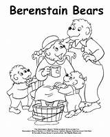 Coloring Bears Berenstain Pages Bear Mama Pampering Popular sketch template