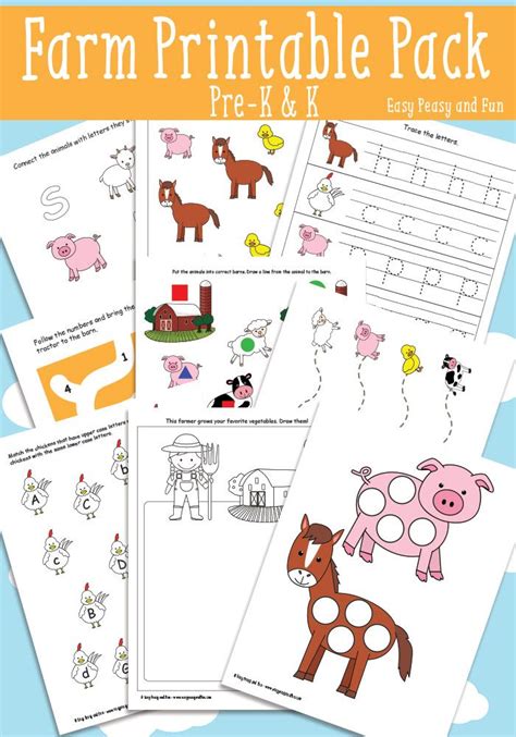 farm printables  kids easy peasy  fun preschool farm crafts