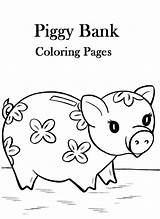 Coloring Bank Pages Piggy Momjunction Color sketch template