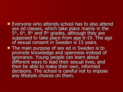 Sex Ed In Sweden