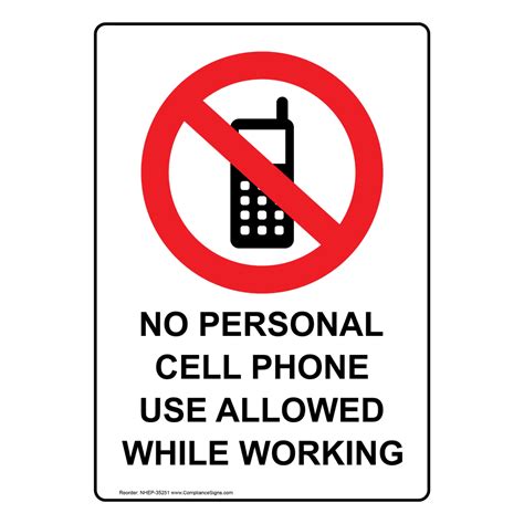 personal cell phone  allowed sign  symbol nhe
