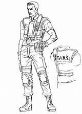 Resident Evil Chris Sketch Redfield Drawing Remake Game Concept Character Capcom Marvel Vs Military Sketches Designs Box Updated Gif Paintingvalley sketch template