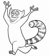 Madagascar Lemur Coloring Aye Drawing King Julien Movie Pages Penguins Lemurs Ring Tailed Colouring Color Animal Thinking Crafts Getcolorings Circus sketch template