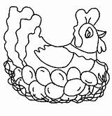 Coloring Chicken Egg Hen Pages Hatching Kids Drawing Nugget Hens Color Getcolorings Little Printable Mother Getdrawings Netart sketch template