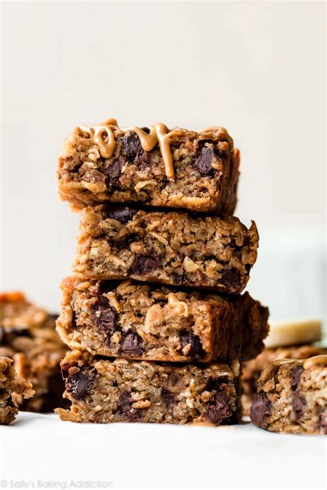 these peanut butter banana oatmeal chocolate chip bars can