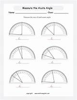 Worksheet Angles Geometry Printable Math Worksheets Grade Primary Acute Click Protractor Measuring Printing Below Mathinenglish sketch template