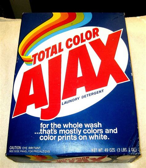 total color ajax laundry detergent  vintage laundry ajax
