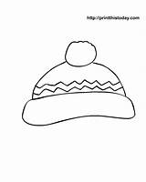 Hat Coloring Printable Winter Pages Hats Snowman Color Top Templates Mittens Printthistoday Clipart Pattern Printables Kids Print Cap Snow Coloringhome sketch template