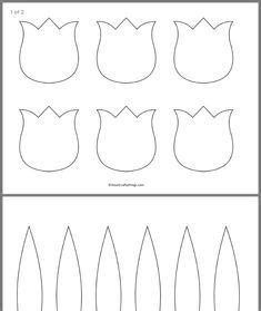 tulip flower template coloring paper flower template tulips