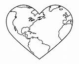 Coloring Earth Hearts Heart Clipart Cliparts Pages Shaped Library sketch template