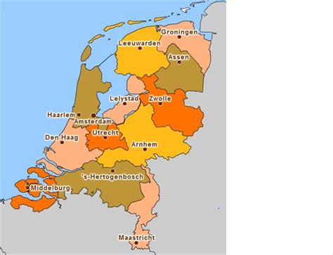 kaart van nederland met provincies  provincies uitgeverij hebri cornel hamprat